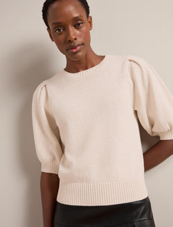 Amalie Linen Blend Jumper - Oatmeal