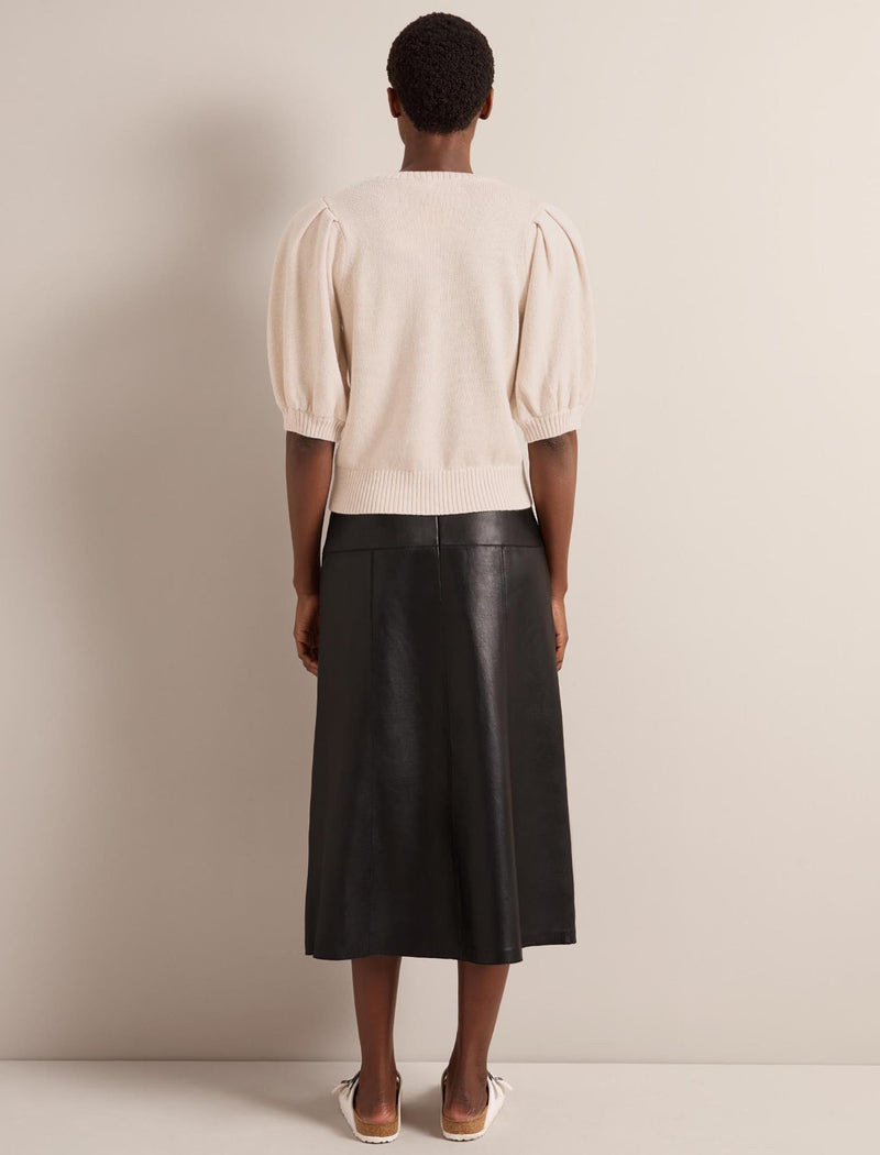 Amalie Linen Blend Jumper - Oatmeal