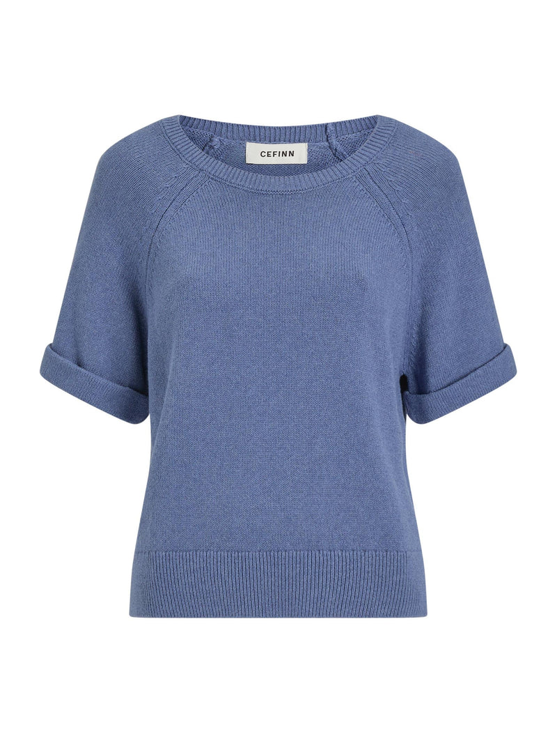 Jerry Linen Blend Jumper - Denim Blue