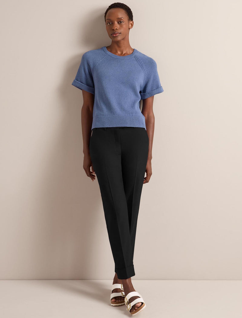 Jerry Linen Blend Jumper - Denim Blue