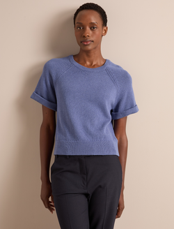 Jerry Linen Blend Jumper - Denim Blue