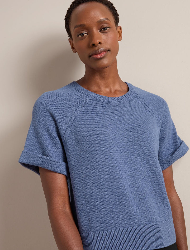 Jerry Linen Blend Jumper - Denim Blue