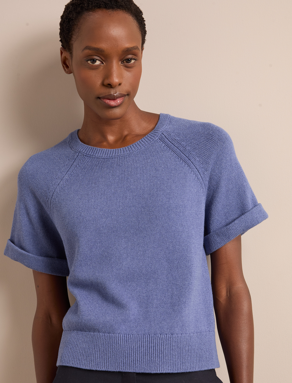 Jerry Linen Blend Jumper - Denim Blue