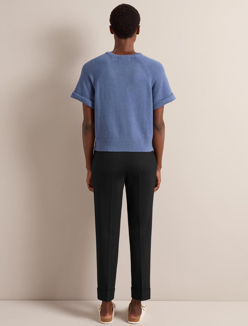 Jerry Linen Blend Jumper - Denim Blue