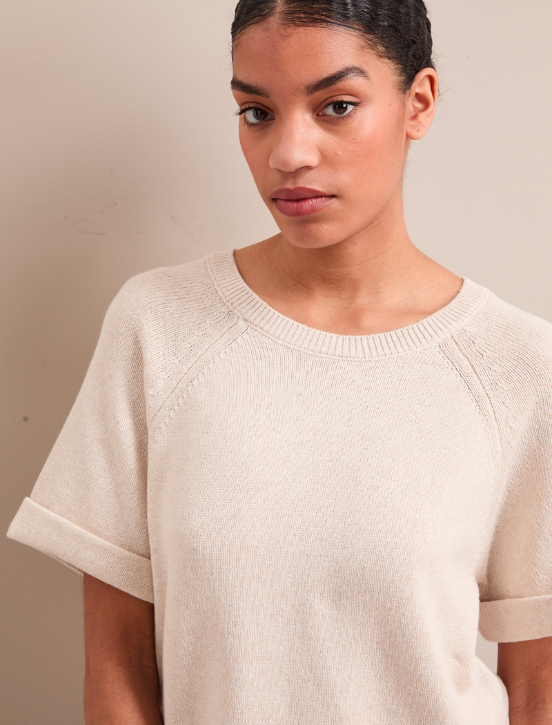 Jerry Linen Blend Jumper - Oatmeal