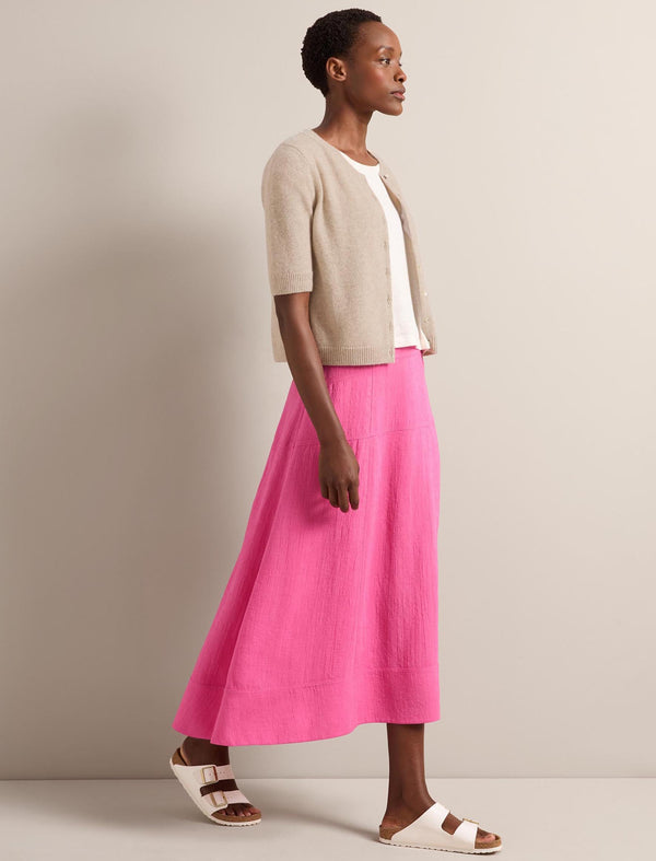 Sierra Techni Voile Maxi Skirt - Hot Pink