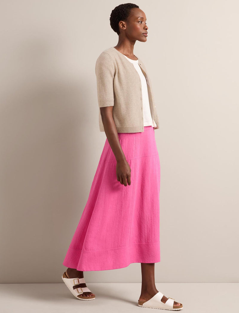 Sierra Techni Voile Maxi Skirt - Hot Pink
