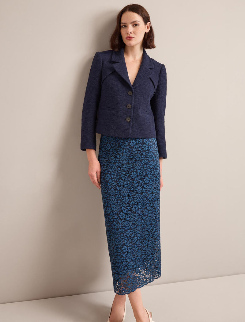 Jacquie Lace Maxi Skirt - Navy