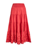 Kira Organic Cotton Skirt - Coral