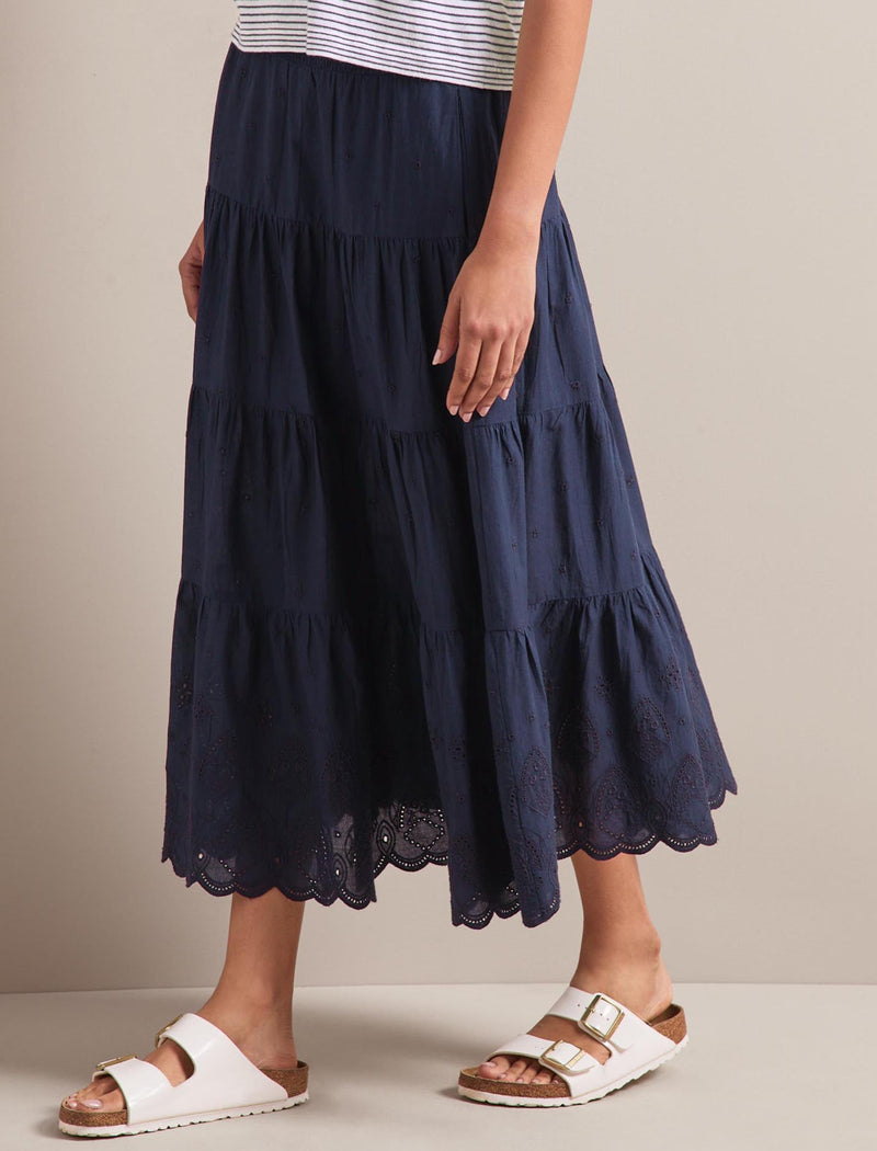 Kira Organic Cotton Skirt - Navy