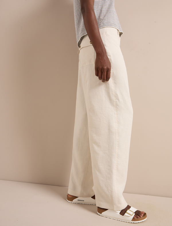 Hudson Techni Linen Trouser - Cream