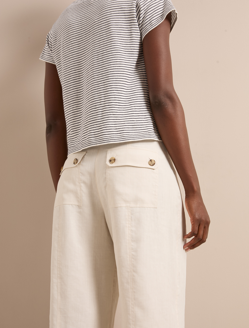 Hudson Techni Linen Trouser - Cream