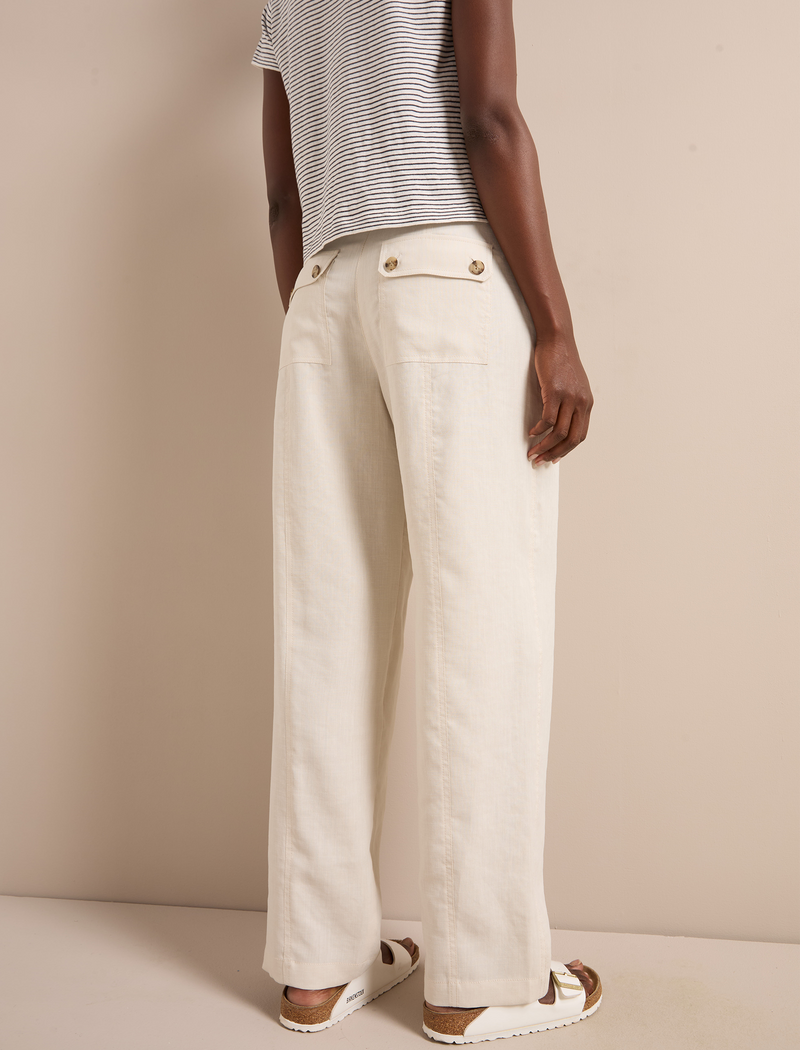 Hudson Techni Linen Trouser - Cream