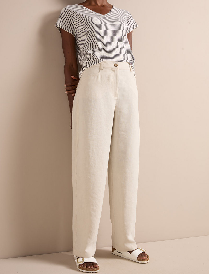 Hudson Techni Linen Trouser - Cream