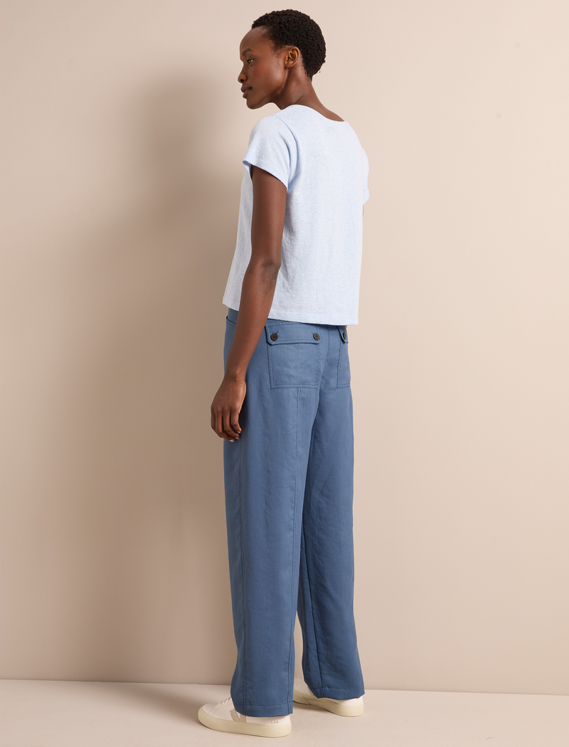 Hudson Techni Linen Trouser - Dark Blue