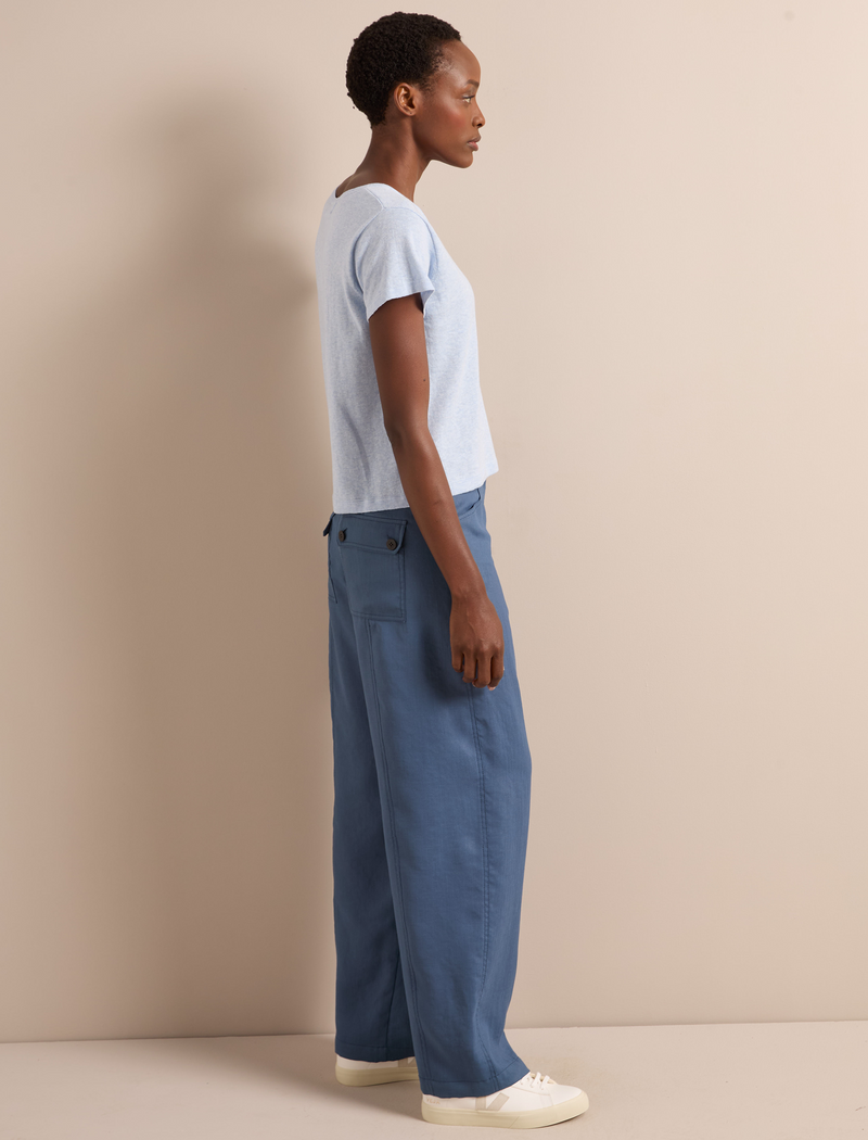 Hudson Techni Linen Trouser - Dark Blue