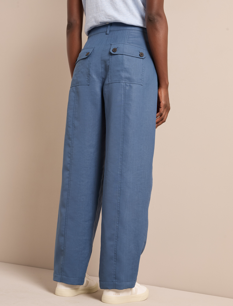 Hudson Techni Linen Trouser - Dark Blue