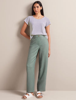 Hudson Techni Linen Trouser - Sage Green