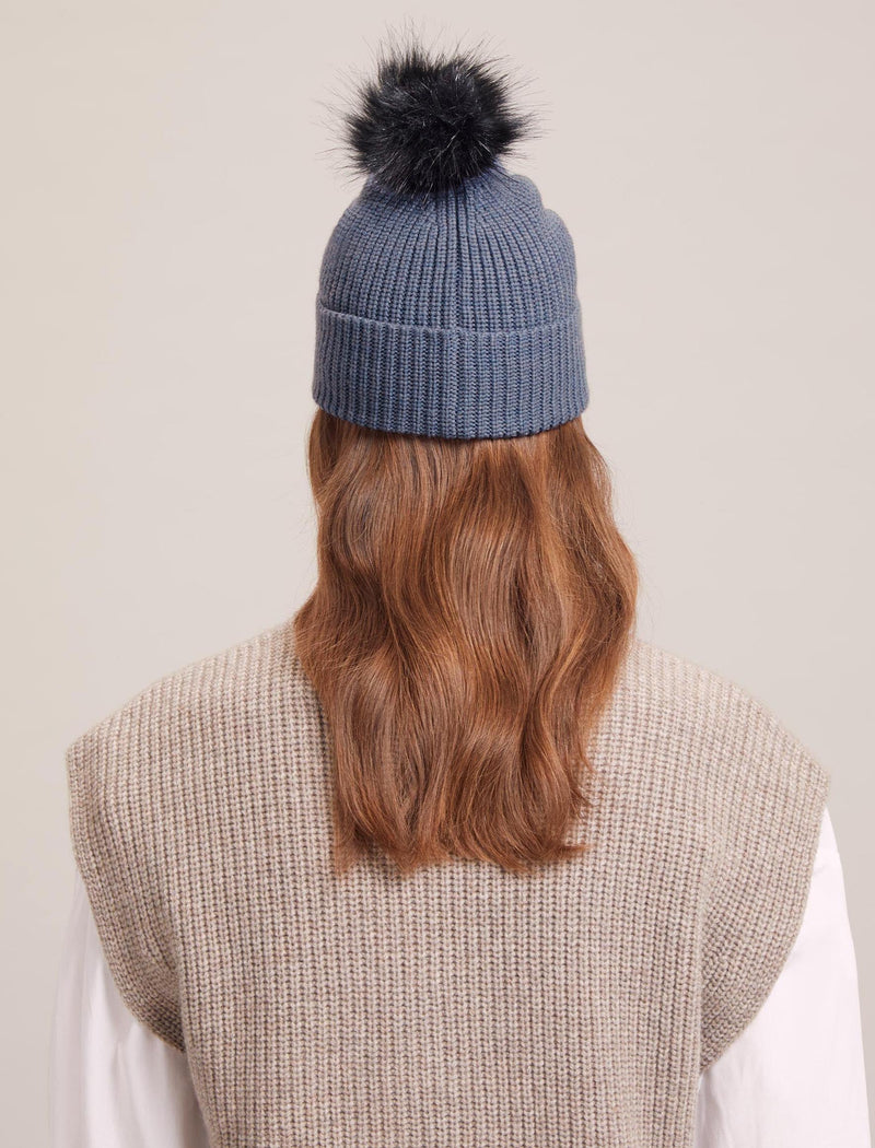 Beata Wool Hat - Denim Blue