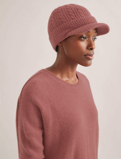 Beata Cashmere Hat - Dark Rose