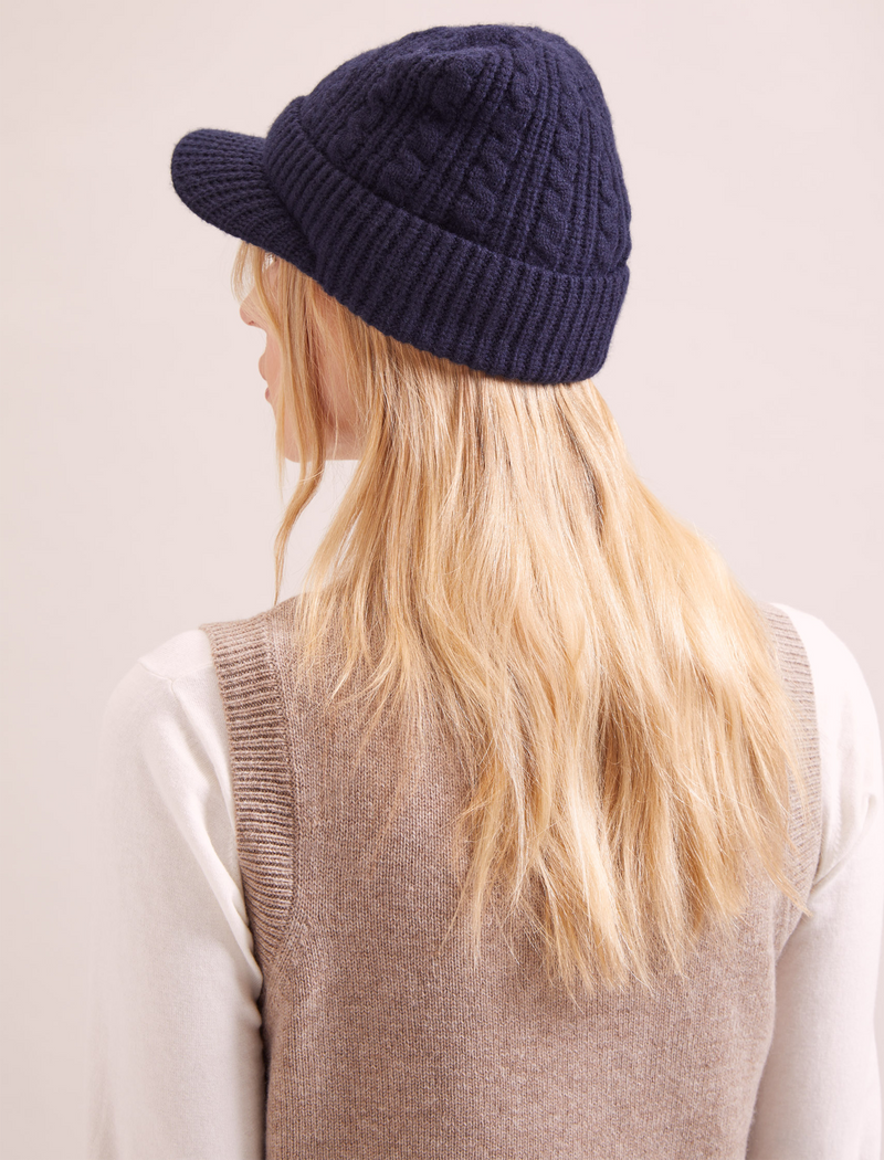 Beata Cashmere Hat - Navy