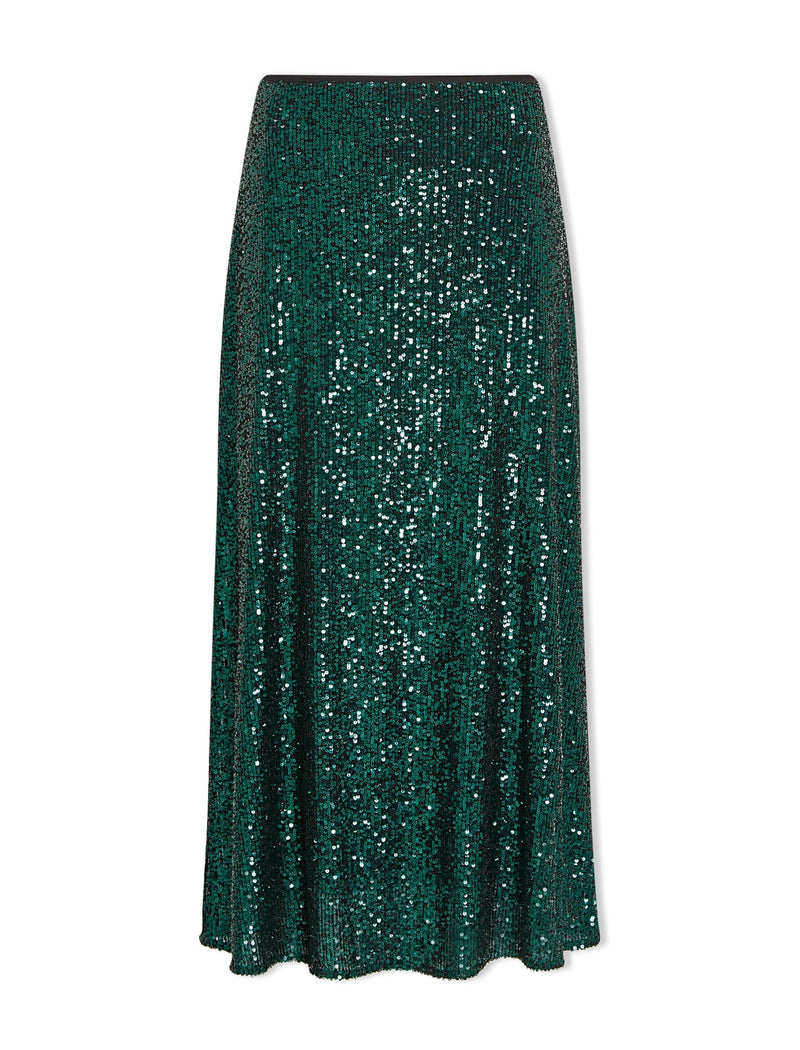 Scarlett Sequin Maxi Skirt - Dark Green