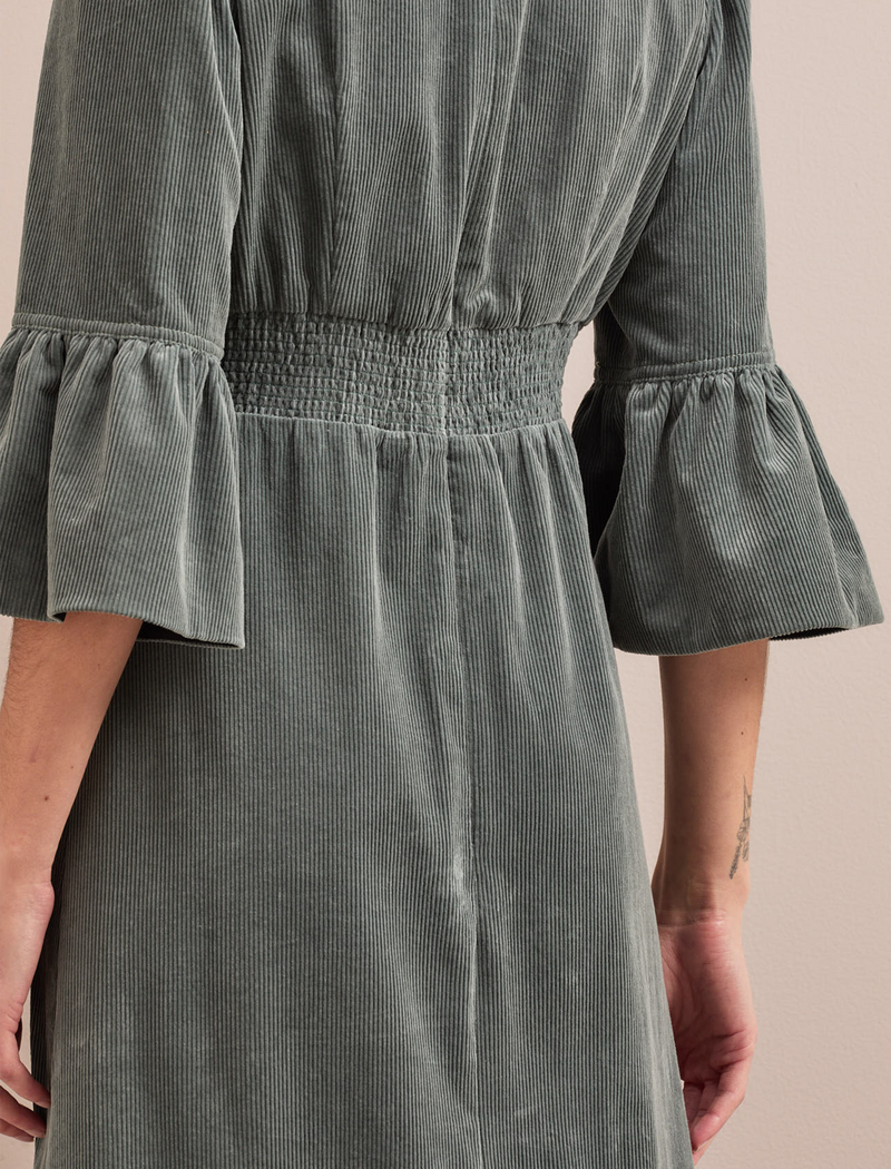 Daphne Corduroy Maxi Dress - Sage Green