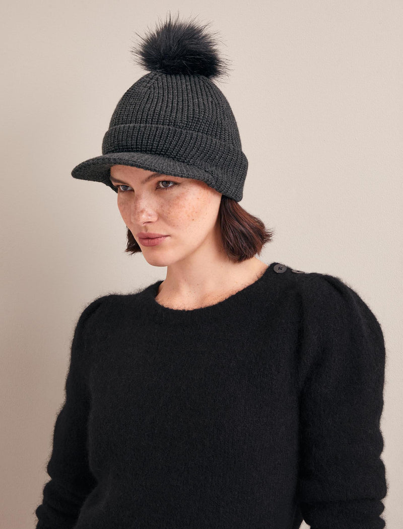 Beata Wool Hat - Charcoal