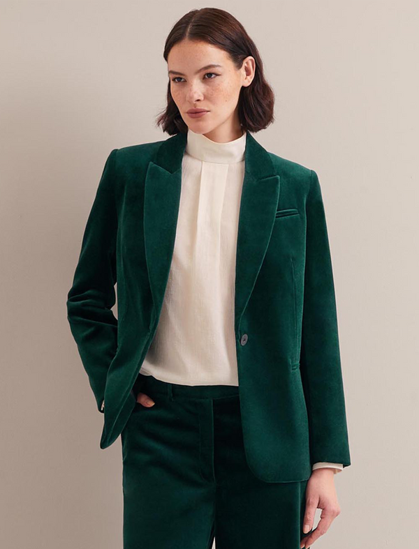 Jamie Velvet Blazer - Green