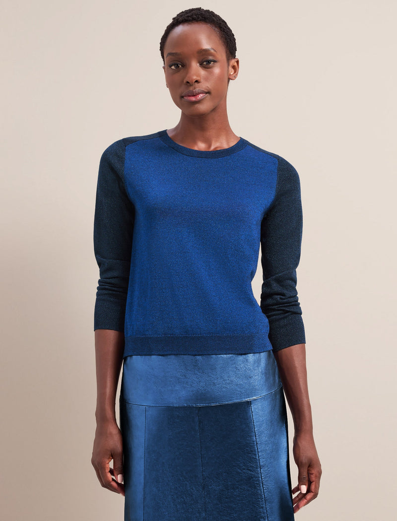 Remi Lurex Jumper - Blue