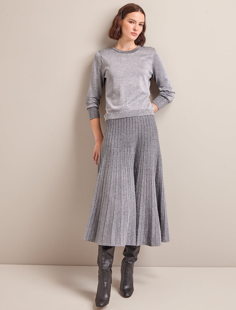 Colette Lurex Jumper - Silver