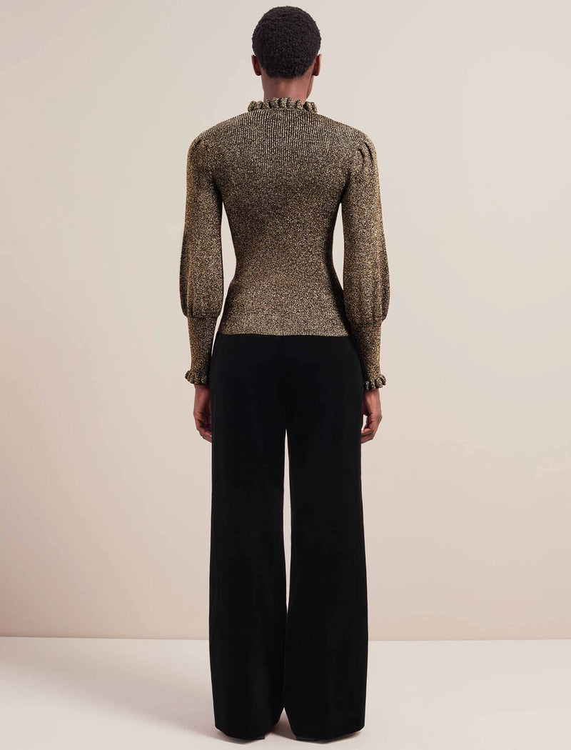 Judy Lurex Jumper - Dark Gold