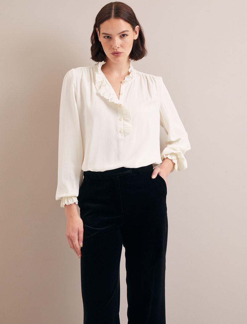 Erin Silk Shirt - Cream