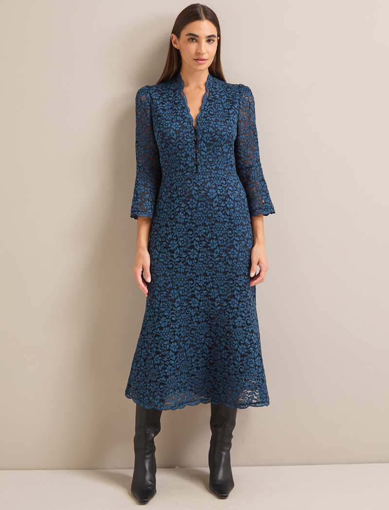 Adeline Lace Maxi Dress - Navy