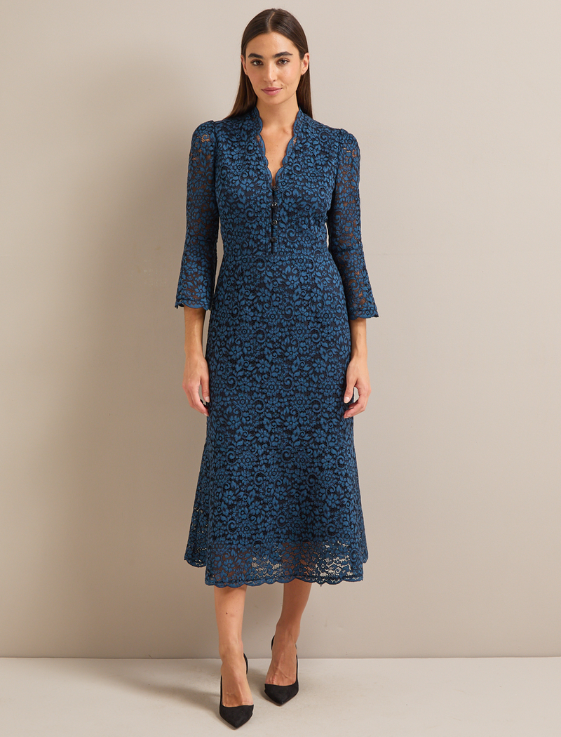 Adeline Lace Maxi Dress - Navy