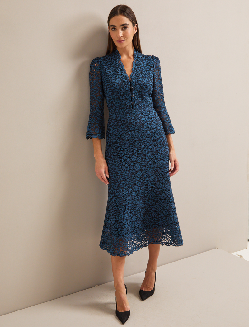 Adeline Lace Maxi Dress - Navy