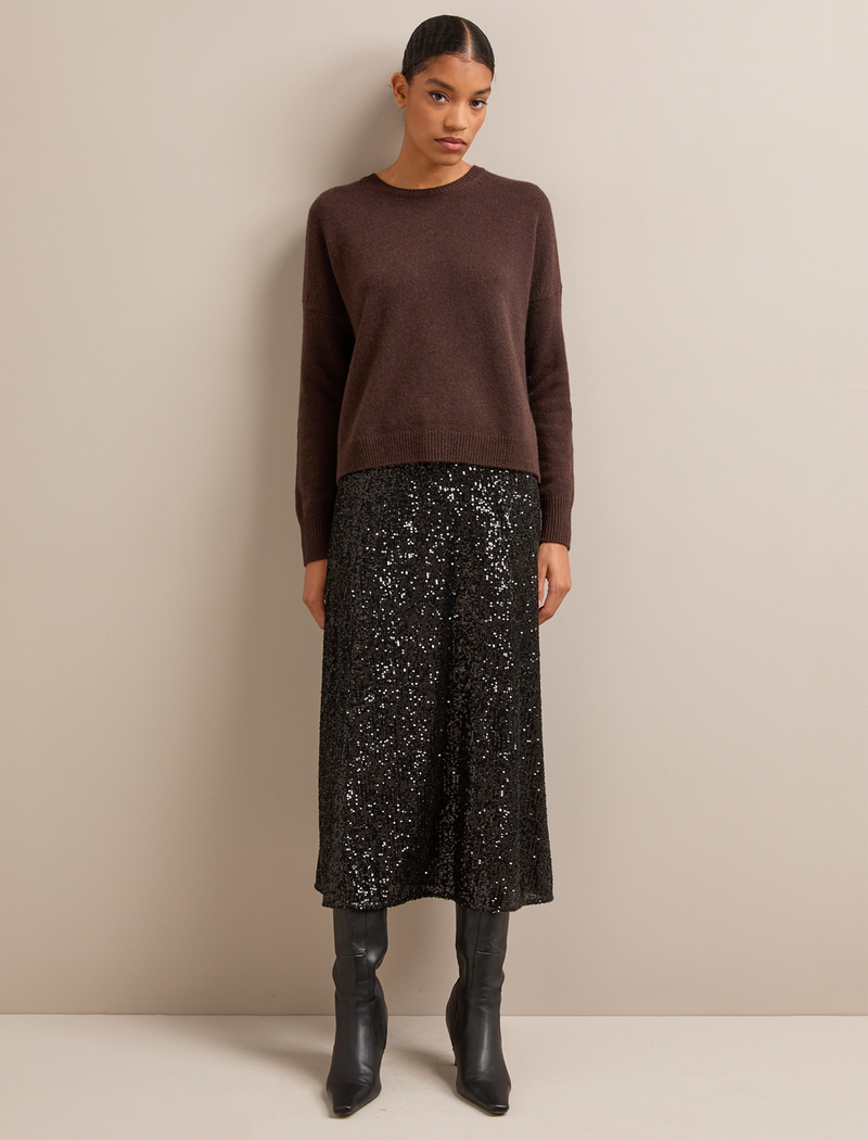 Lainey Cashmere Jumper - Chocolate Brown