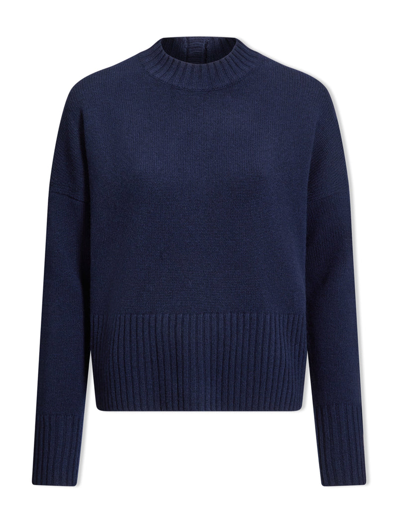 Jasper Cashmere Blend Jumper - Navy