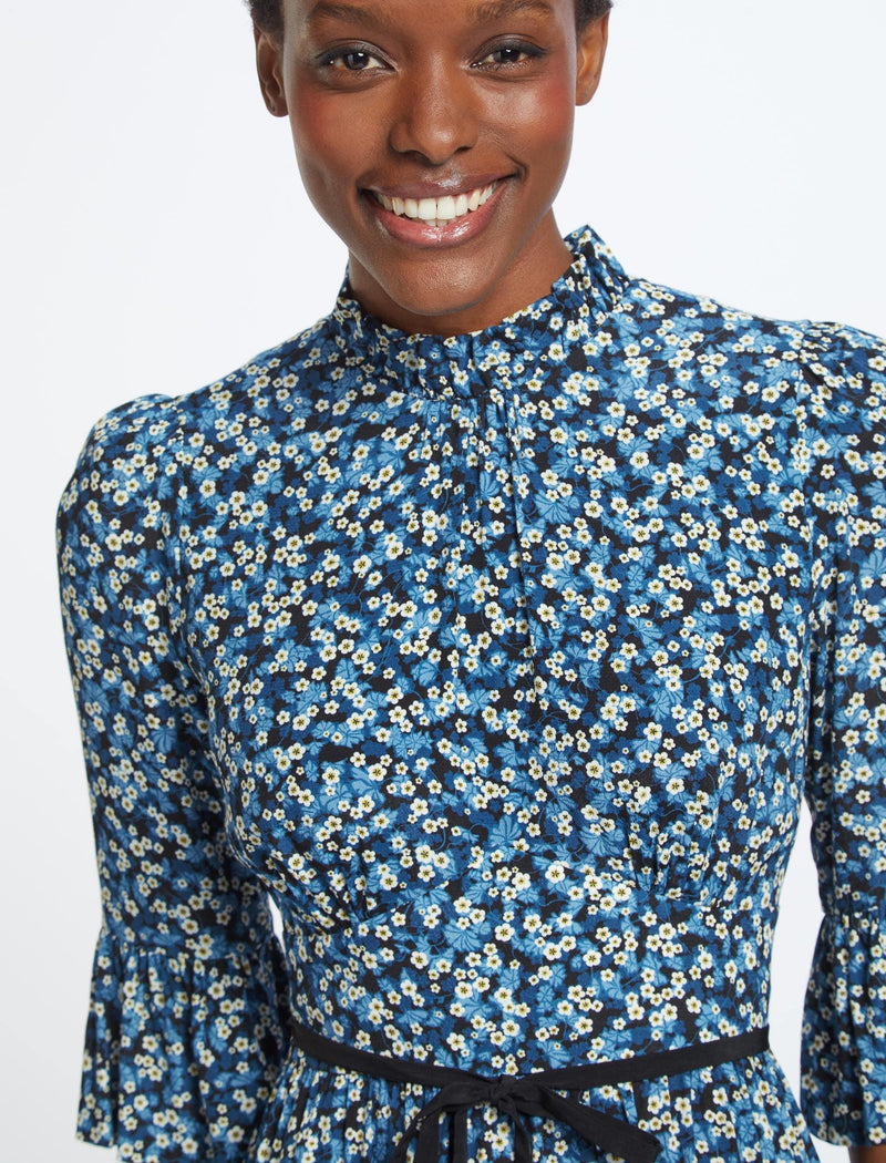 Eloise Maxi Dress - Blue Blossom Print