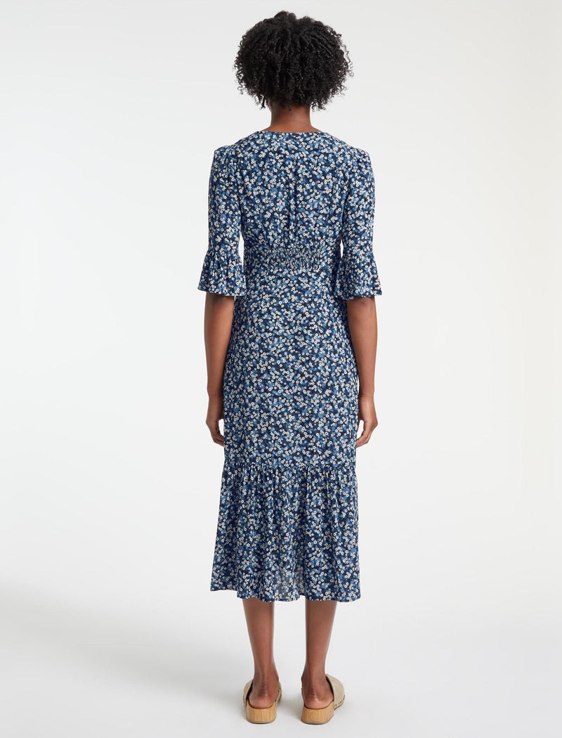Daphne Maxi Dress - Blue Blossom Print