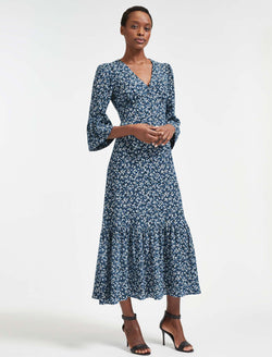 Daphne Maxi Dress - Blue Blossom Print