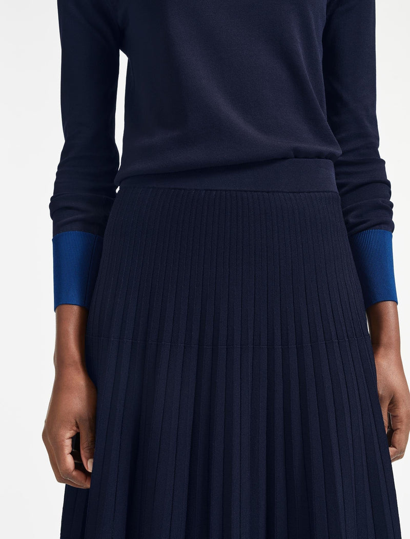 Colette Contrast Cuff Jumper - Navy