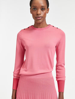 Colette Contrast Cuff Jumper - Pink