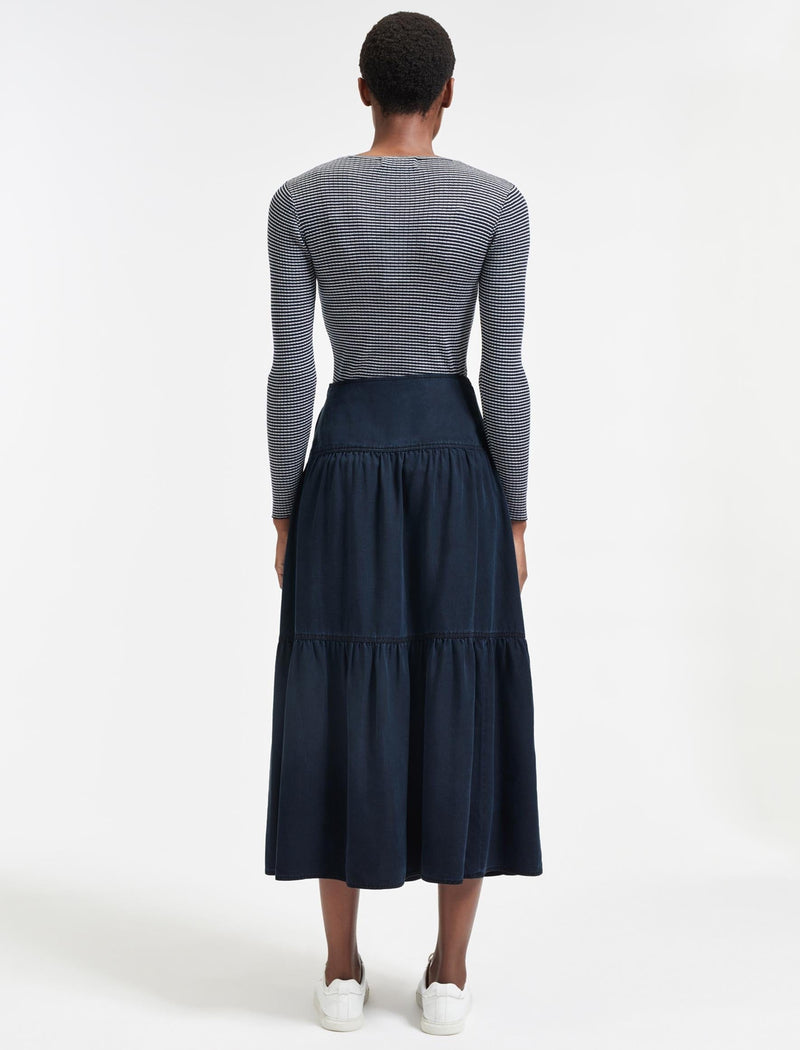 Sylvia Maxi Skirt - Indigo