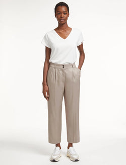 Tegan Wide Leg Trouser - Taupe