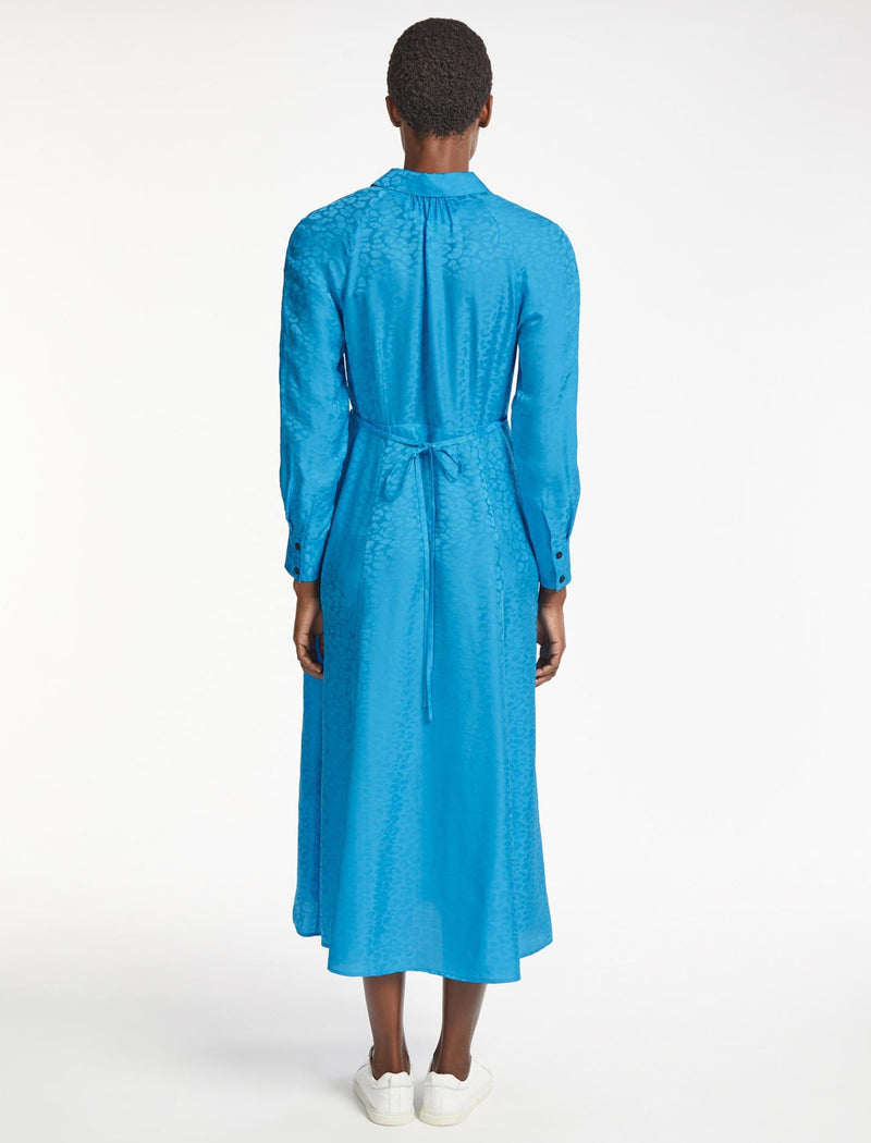 Astrid Silk Blend Maxi Dress - Blue