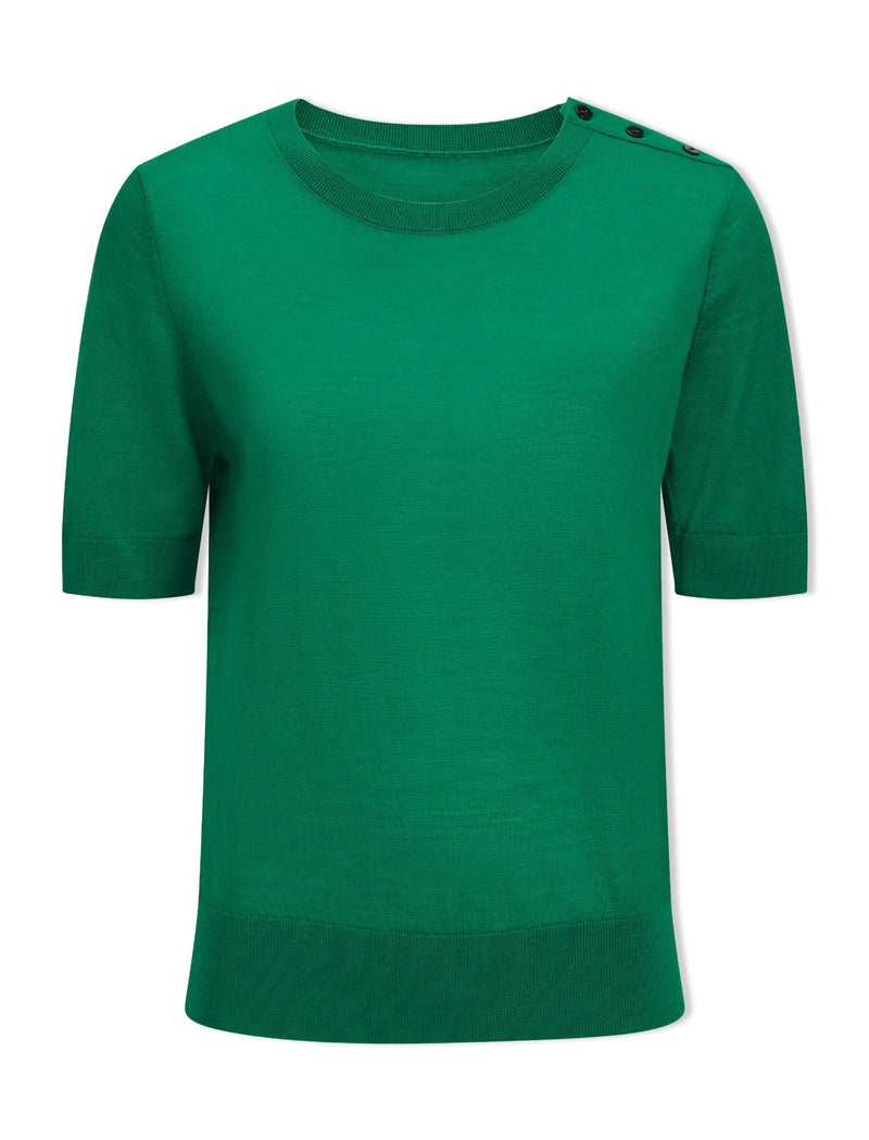 Brooke Merino Wool Jumper - Emerald Green