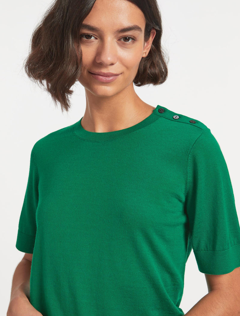 Brooke Merino Wool Jumper - Emerald Green