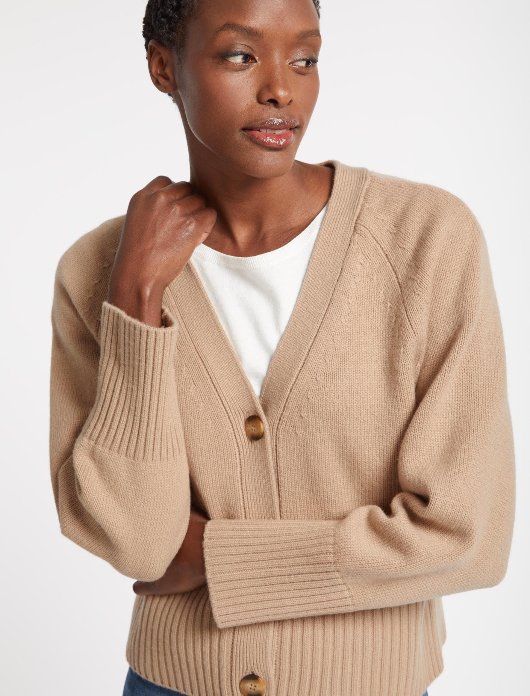 Beige cashmere cardigan womens cheap