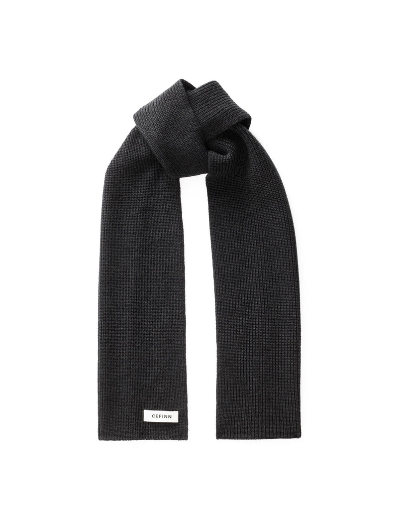Sylvie Wool Scarf - Charcoal